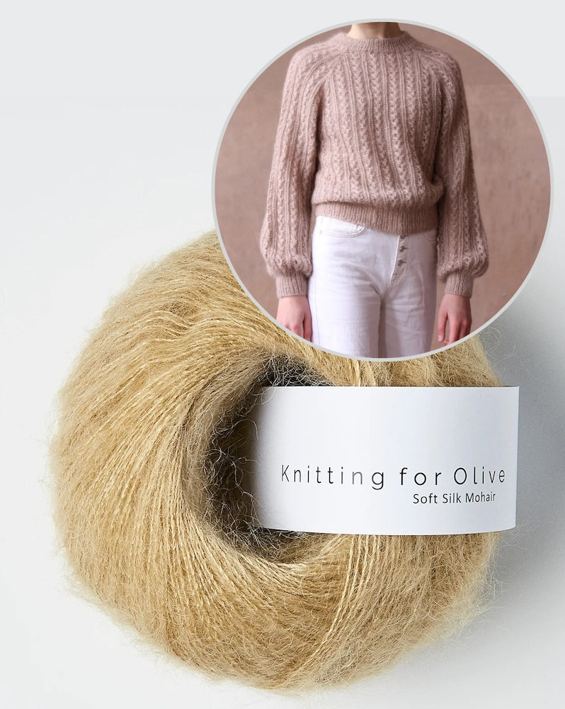 Knitting for Olive Waffle Sweater mit Soft Silk Mohair 11