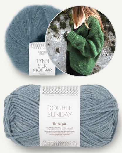 Wayfarer Cardi V | Basic Jacke aus Double Sunday und Tynn Silk Mohair von Sandnes Garn