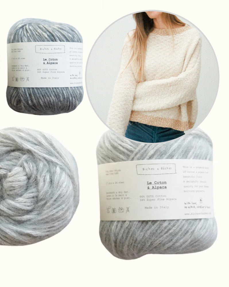 Sweater No. 77 | zauberhaftes Muster aus Le Coton & Alpaca von Biches & Bûches