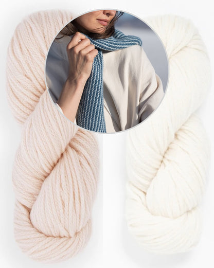 Sciarpa Wendover | delicate righe di Far di Woolfolk