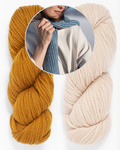 Sciarpa Wendover | delicate righe di Far di Woolfolk