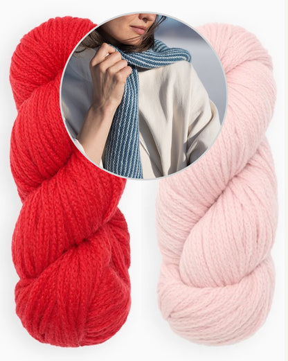 Sciarpa Wendover | delicate righe di Far di Woolfolk