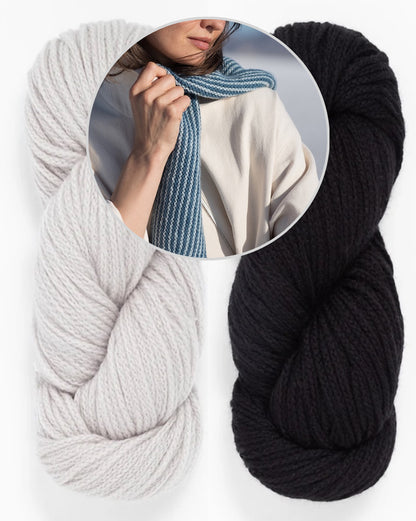 Sciarpa Wendover | delicate righe di Far di Woolfolk