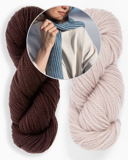 Sciarpa Wendover | delicate righe di Far di Woolfolk