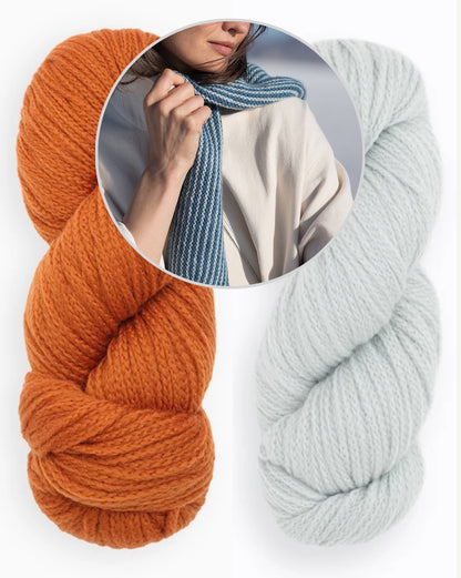 Sciarpa Wendover | delicate righe di Far di Woolfolk