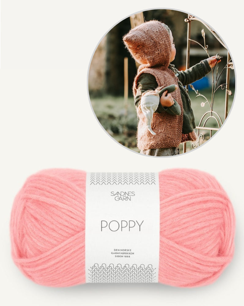 Weste Wiesenblume von Kleinigkeitenliebe mit Poppy von Sandnes Garn 12