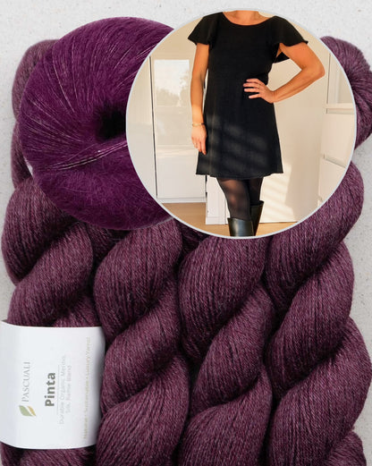 Robe Whisper Dress | robe soyeuse et délicate en Pinta et Mohair Bliss de Pascuali