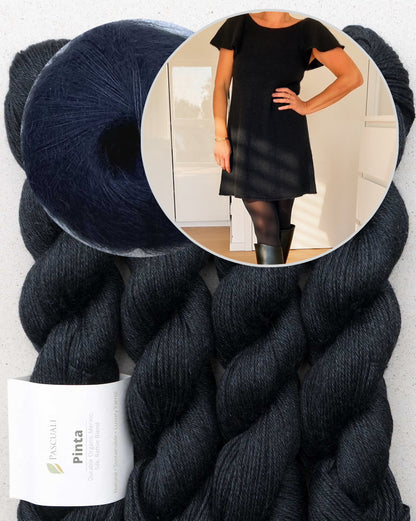 Robe Whisper Dress | robe soyeuse et délicate en Pinta et Mohair Bliss de Pascuali