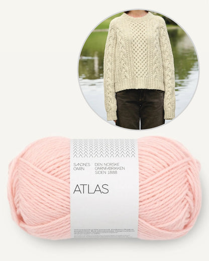 Wilbur Cable Sweater | zeitloses Zopfmuster aus Atlas von Sandnes Garn