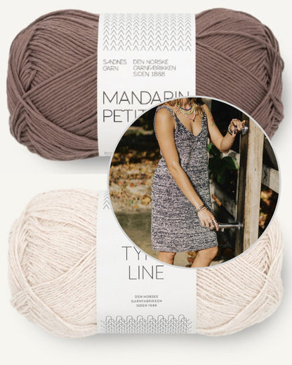 Willow Kleid | Basic Kleid aus Mandarin Petit und Tynn Line von Sandnes Garn