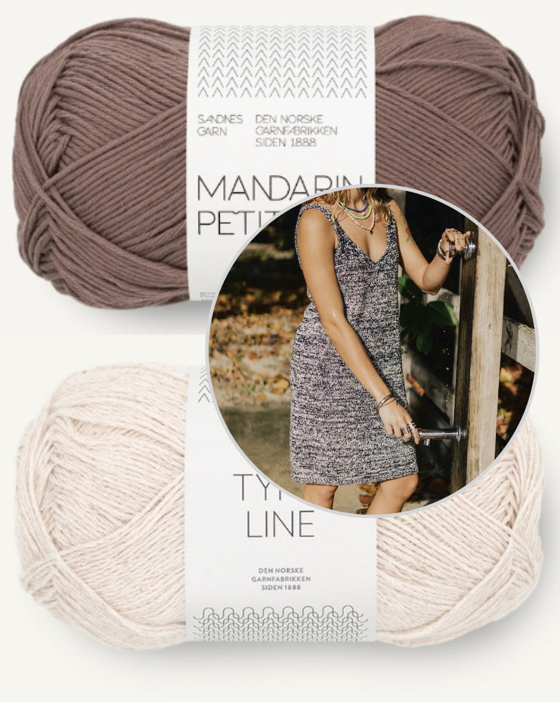Willow Kleid | Basic Kleid aus Mandarin Petit und Tynn Line von Sandnes Garn