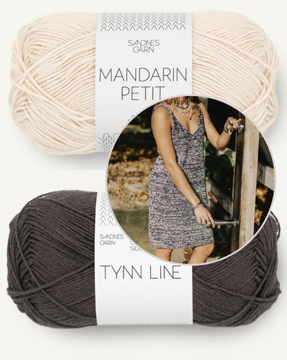Willow Kleid | Basic Kleid aus Mandarin Petit und Tynn Line von Sandnes Garn