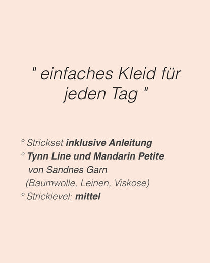 Willow Kleid | Basic Kleid aus Mandarin Petit und Tynn Line von Sandnes Garn