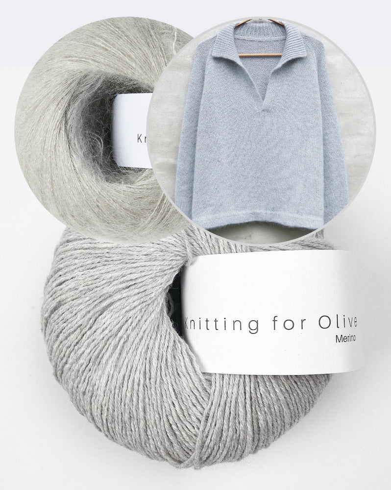 Wilson Sweater | zarter Polokragen aus Merino und Soft Silk Mohair von Knitting for Olive