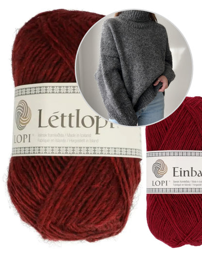 Winters Pullover | warmer Rollkragenpullover aus Lettlopi und Einband von Lopi Island