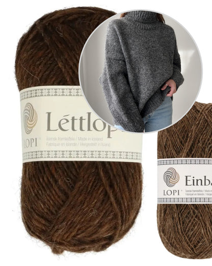 Winters Pullover | warmer Rollkragenpullover aus Lettlopi und Einband von Lopi Island