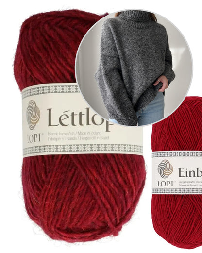 Winters Pullover | warmer Rollkragenpullover aus Lettlopi und Einband von Lopi Island