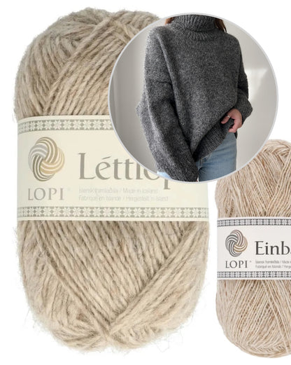 Winters Pullover | warmer Rollkragenpullover aus Lettlopi und Einband von Lopi Island