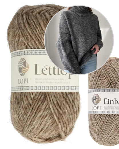 Winters Pullover | warmer Rollkragenpullover aus Lettlopi und Einband von Lopi Island
