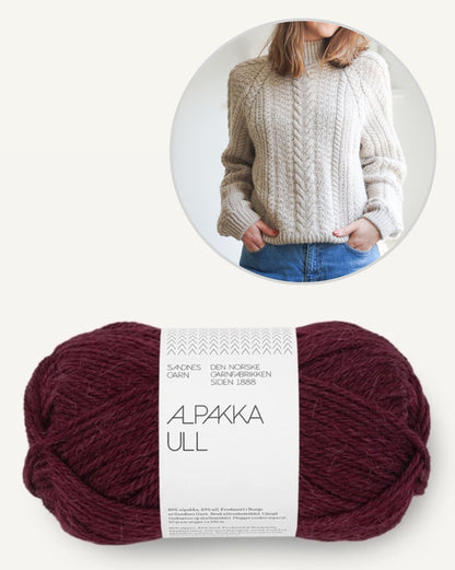 Weekly Market Sweater | enchanting cable pattern from Alpaca Ull by Sandnes Garn