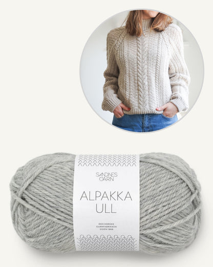 Weekly Market Sweater | enchanting cable pattern from Alpaca Ull by Sandnes Garn