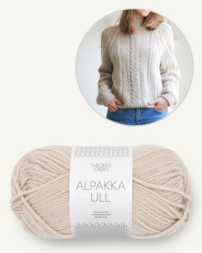 Weekly Market Sweater | enchanting cable pattern from Alpaca Ull by Sandnes Garn