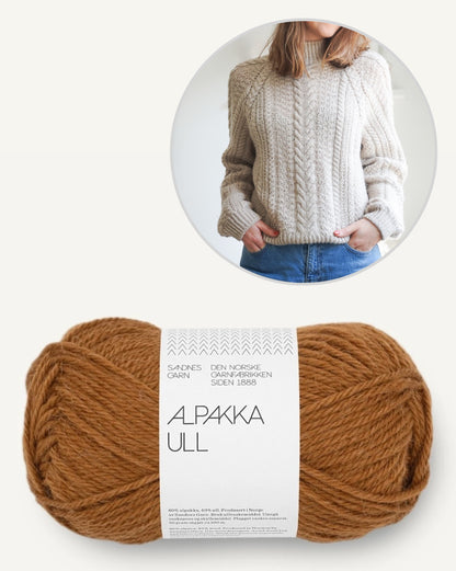 Weekly Market Sweater | enchanting cable pattern from Alpaca Ull by Sandnes Garn