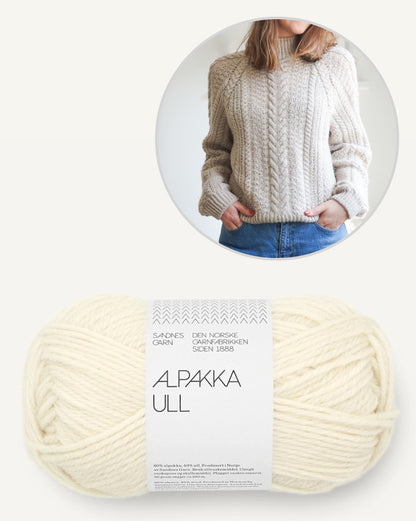 Weekly Market Sweater | enchanting cable pattern from Alpaca Ull by Sandnes Garn
