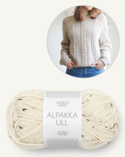 Weekly Market Sweater | enchanting cable pattern from Alpaca Ull by Sandnes Garn