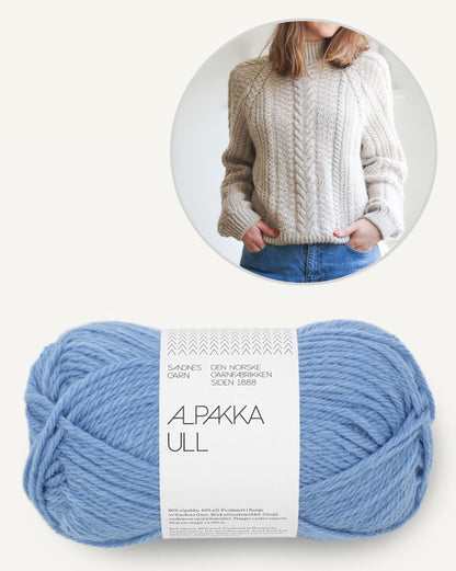 Weekly Market Sweater | enchanting cable pattern from Alpaca Ull by Sandnes Garn