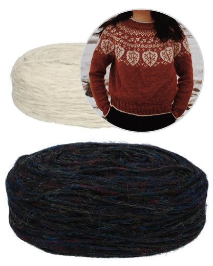 Woodfrost Sweater | tanzende Blätter aus Plötulopi von Lopi Island