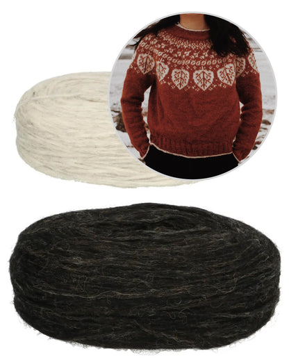 Woodfrost Sweater | tanzende Blätter aus Plötulopi von Lopi Island