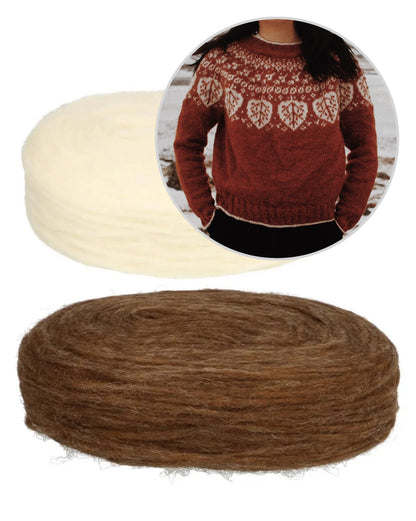 Woodfrost Sweater | tanzende Blätter aus Plötulopi von Lopi Island