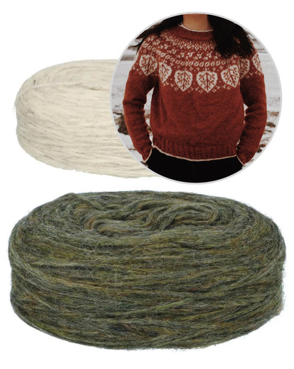 Woodfrost Sweater | tanzende Blätter aus Plötulopi von Lopi Island