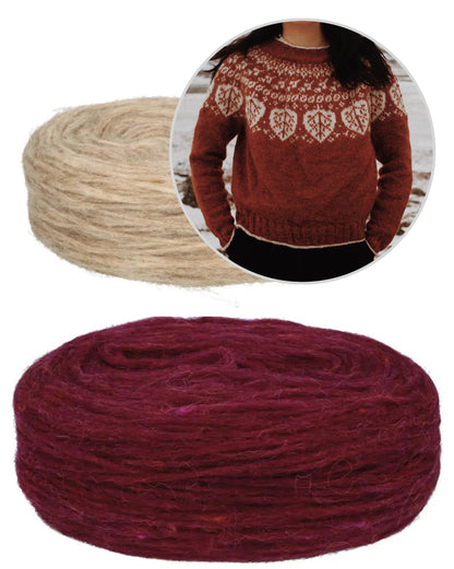 Woodfrost Sweater | tanzende Blätter aus Plötulopi von Lopi Island