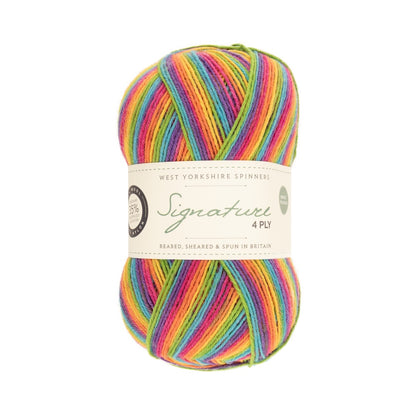 Signature 4-ply Cocktails | Sockengarn mit sommerlichem Streifenmuster