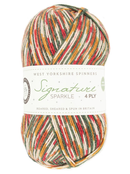 Signature 4-ply Sparkle | zart funkelnder Glitzereffekt in feinem Sockengarn