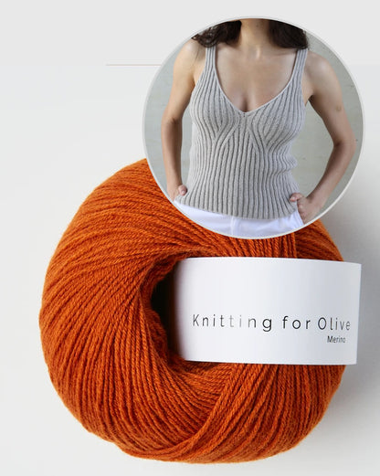 Y-Top | Rippenshirt mit perfektem Sitz aus Merino von Knitting for Olive