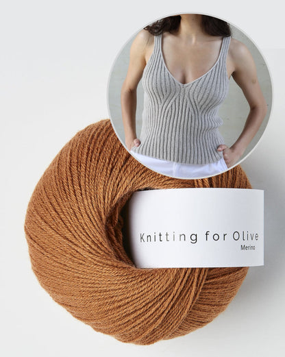 Y-Top | Rippenshirt mit perfektem Sitz aus Merino von Knitting for Olive