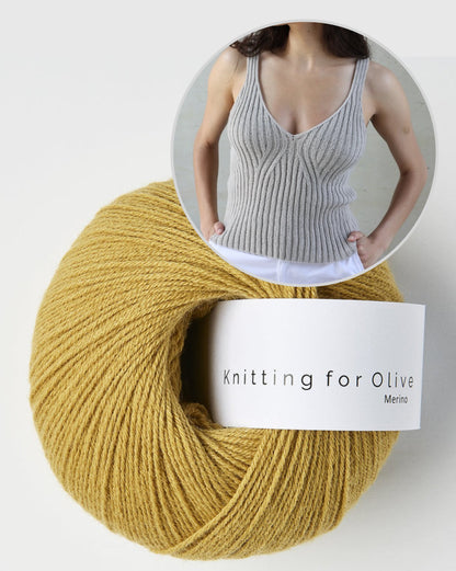 Y-Top | Rippenshirt mit perfektem Sitz aus Merino von Knitting for Olive