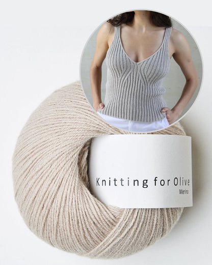 Y-Top | Rippenshirt mit perfektem Sitz aus Merino von Knitting for Olive
