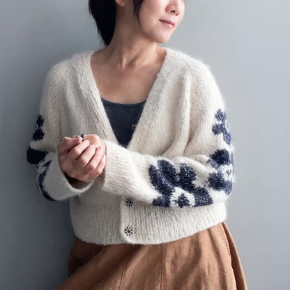 Nola Cardigan | ikonische Blütenärmel aus Le Coton & Alpaca von Biches & Bûches