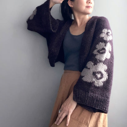 Nola Cardigan | ikonische Blütenärmel aus Le Coton & Alpaca von Biches & Bûches