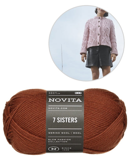 Yhdessä Cardigan | warme kabelpatroonjas van 7 Sisters van Novita
