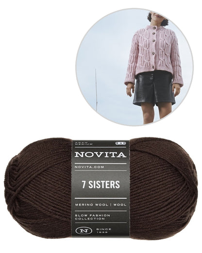Yhdessä Cardigan | warme kabelpatroonjas van 7 Sisters van Novita