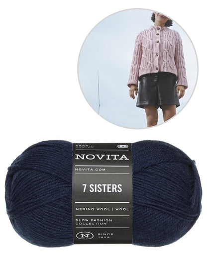 Yhdessä Cardigan | warme kabelpatroonjas van 7 Sisters van Novita