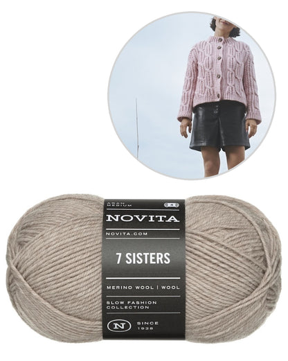 Yhdessä Cardigan | warme kabelpatroonjas van 7 Sisters van Novita