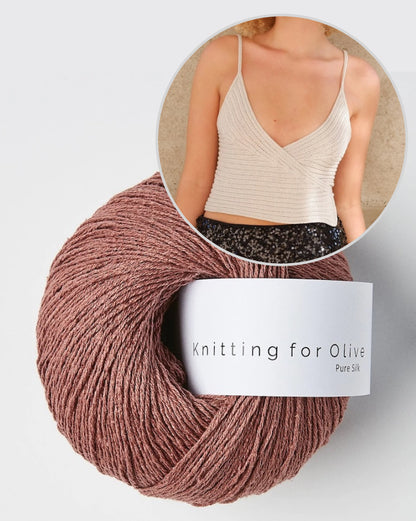 Yoko Top | Wickeltop mit Pure Silk von Knitting for Olive