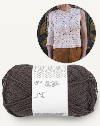 Yua Shirt | romantic lace pattern made from Line by Sandnes Garn