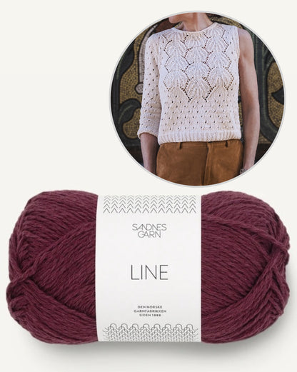 Yua Shirt | romantic lace pattern made from Line by Sandnes Garn